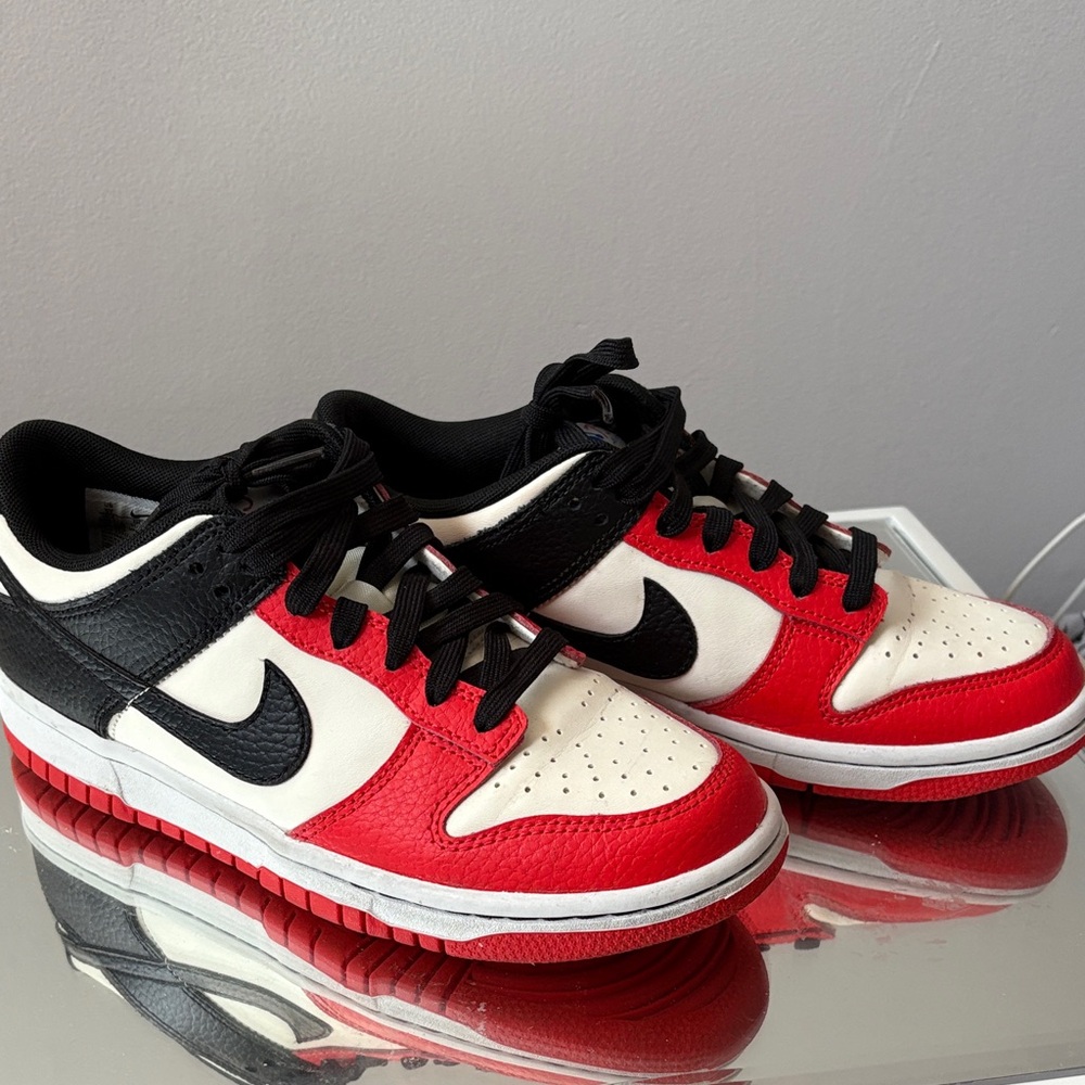 Nike Red and Black Low-Top Sneakers